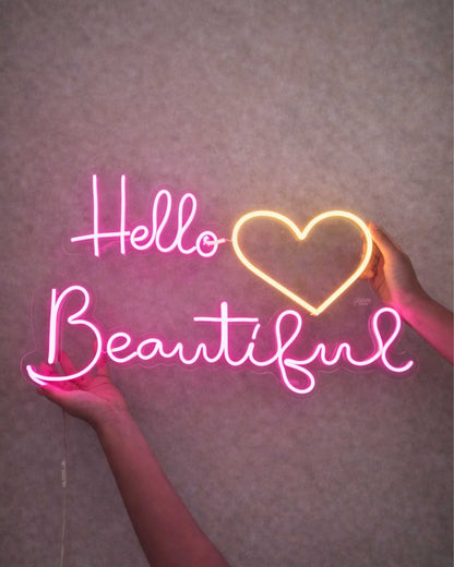 Hello Beautiful - Decoración para negocio de Belleza