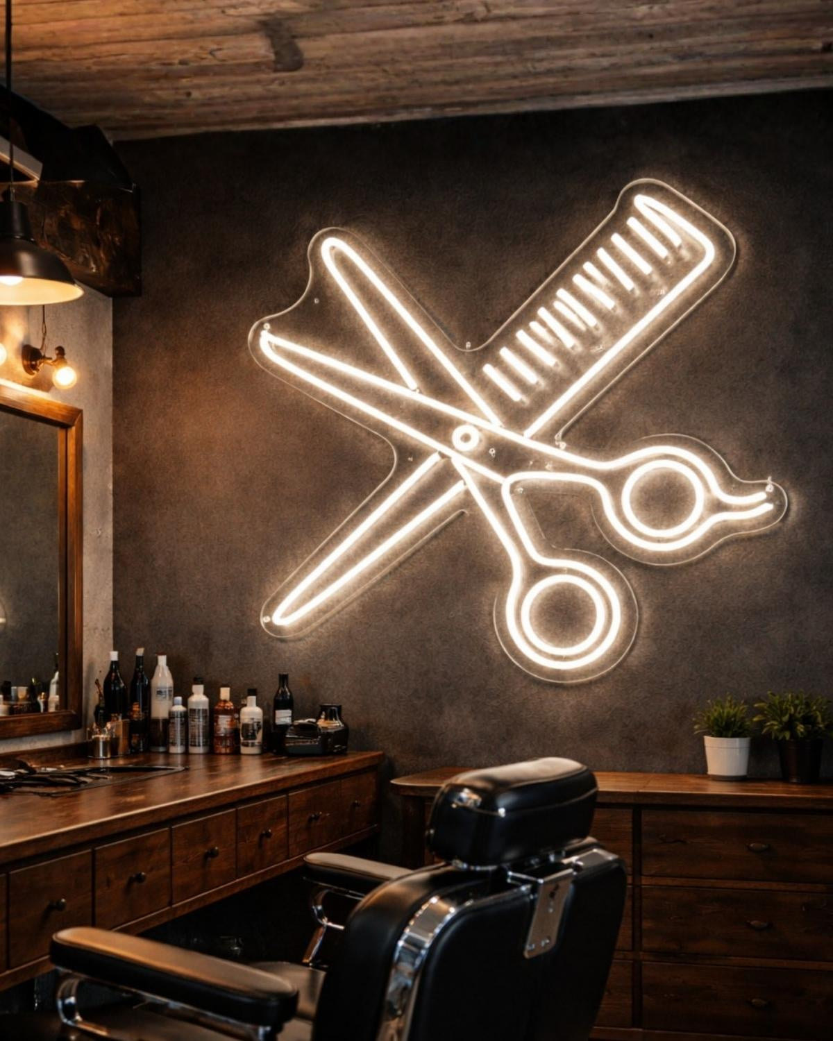 Tijeras & Peine - Decoración Profesional para Barbería y Estética
